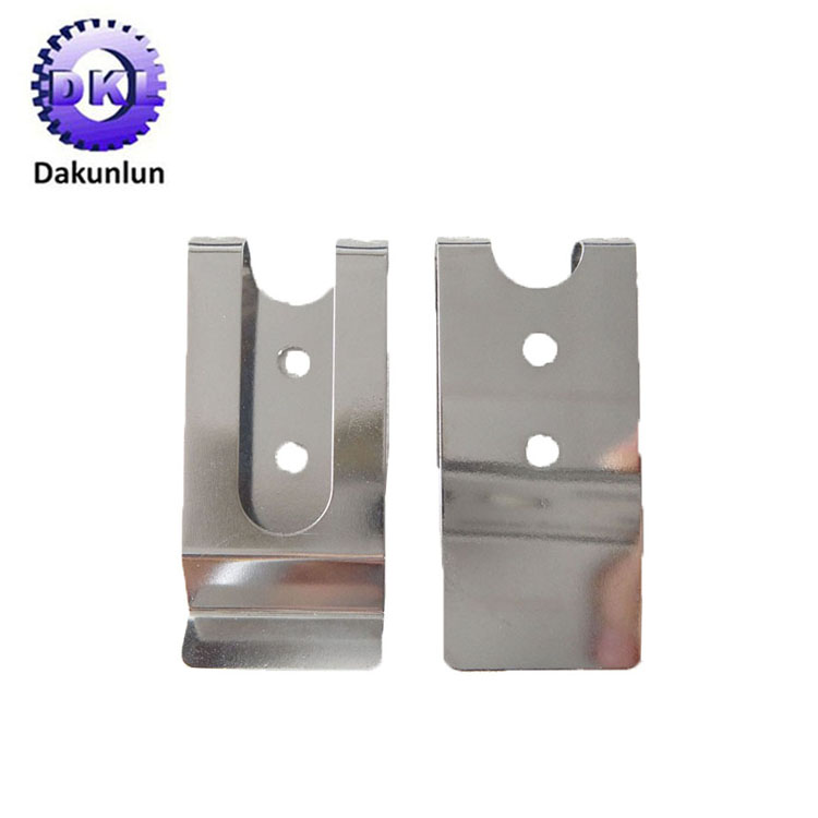 Custom precision stainless steel sheet metal spring belt clip