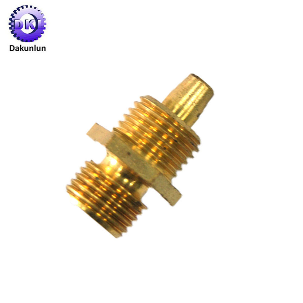 Custom CNC Machining Brass Knurled Screw Hollow Threaded Rod
